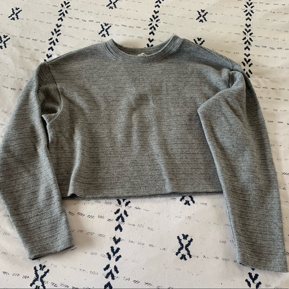 Cropped Grey Sweatshirt